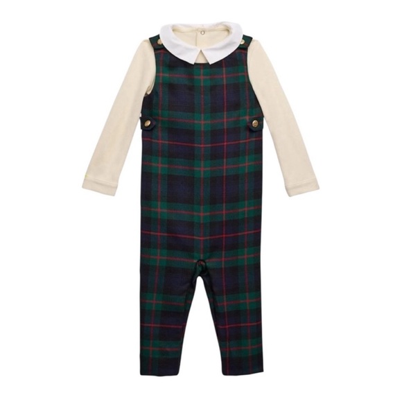Ralph Lauren Wool Plaid Sleeveless Jumpsuit
